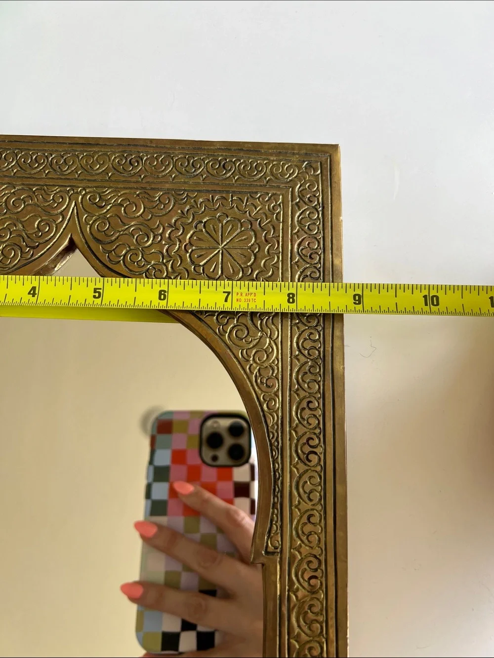 Moroccan Brass Accent Mirror Decor